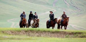 Horse riding near Amarbayasgalant tour